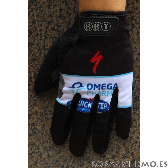 2020 Omega Quick Step Guantes Largos Negro Blanco